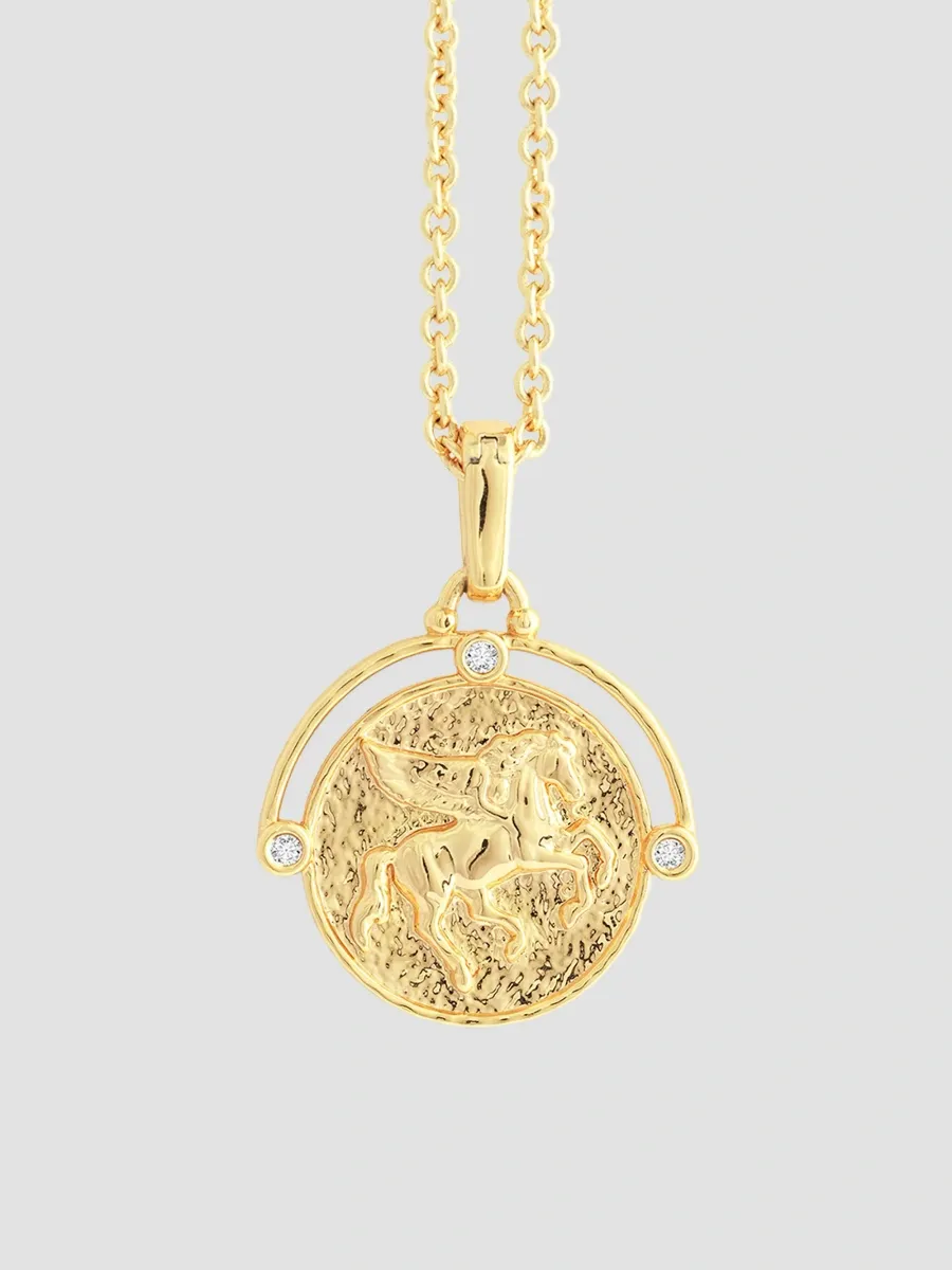 Anabel Aram Women's Pegasus 18K-Gold-Plated Coin Pendant Necklace | Thumbnail 3 Anabel Aram Women's Pegasus 18K-Gold-Plated Coin Pendant Necklace | Thumbnail 3