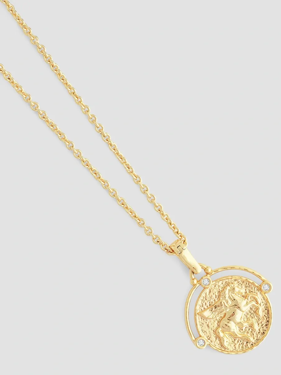 Anabel Aram Women's Pegasus 18K-Gold-Plated Coin Pendant Necklace | Thumbnail 4 Anabel Aram Women's Pegasus 18K-Gold-Plated Coin Pendant Necklace | Thumbnail 4