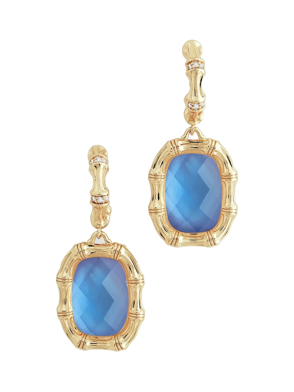 Women's Bamboo 18K-Gold-Plated, Gemstone & Cubic Zirconia Drop Earrings