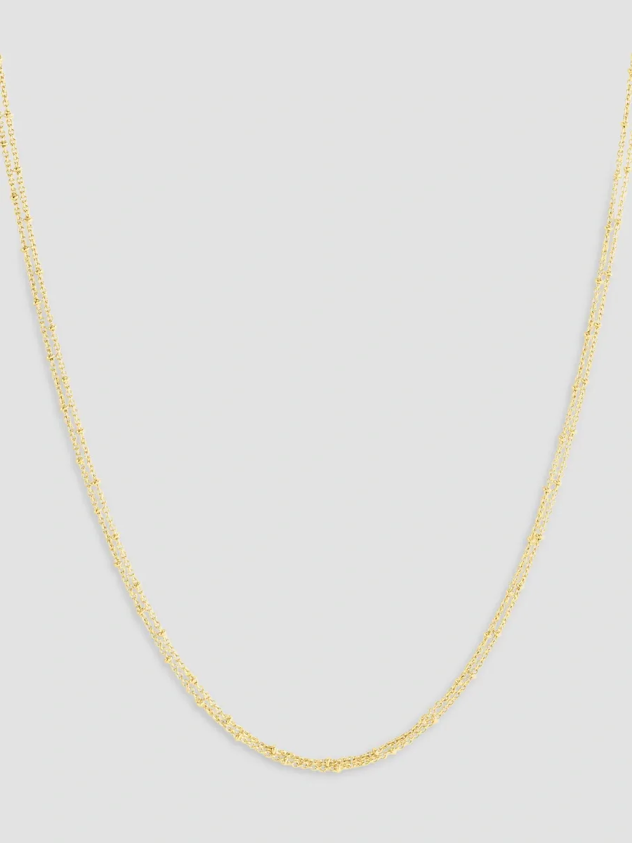 Anabel Aram Women's 18K-Gold-Plated Beaded Double-Chain Necklace | Thumbnail 2