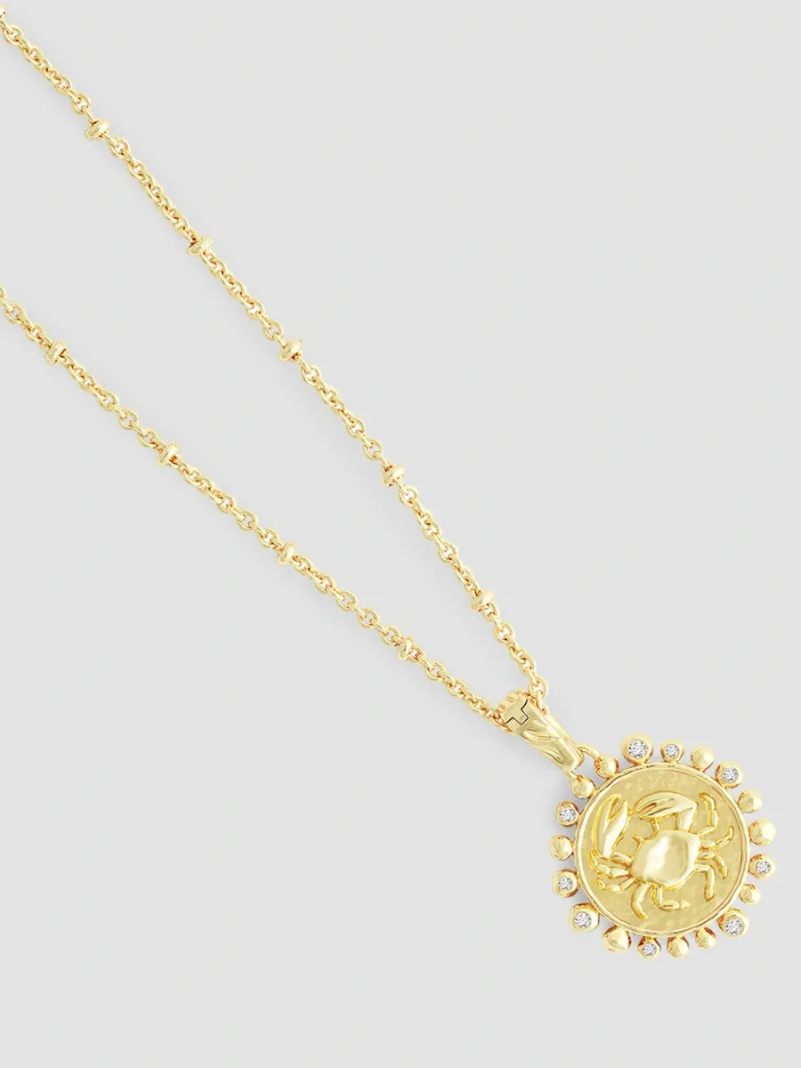 Anabel Aram Women's Zodiac 18K-Gold-Plated & Cubic Zirconia Pendant Necklace | Thumbnail 4 Anabel Aram Women's Zodiac 18K-Gold-Plated & Cubic Zirconia Pendant Necklace | Thumbnail 4