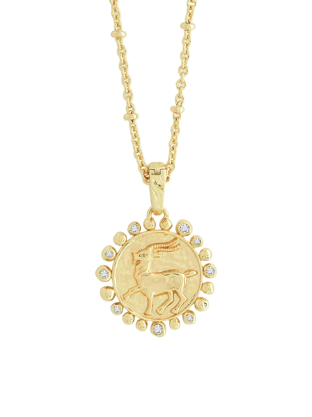 Women's Zodiac 18K-Gold-Plated & Cubic Zirconia Pendant Necklace