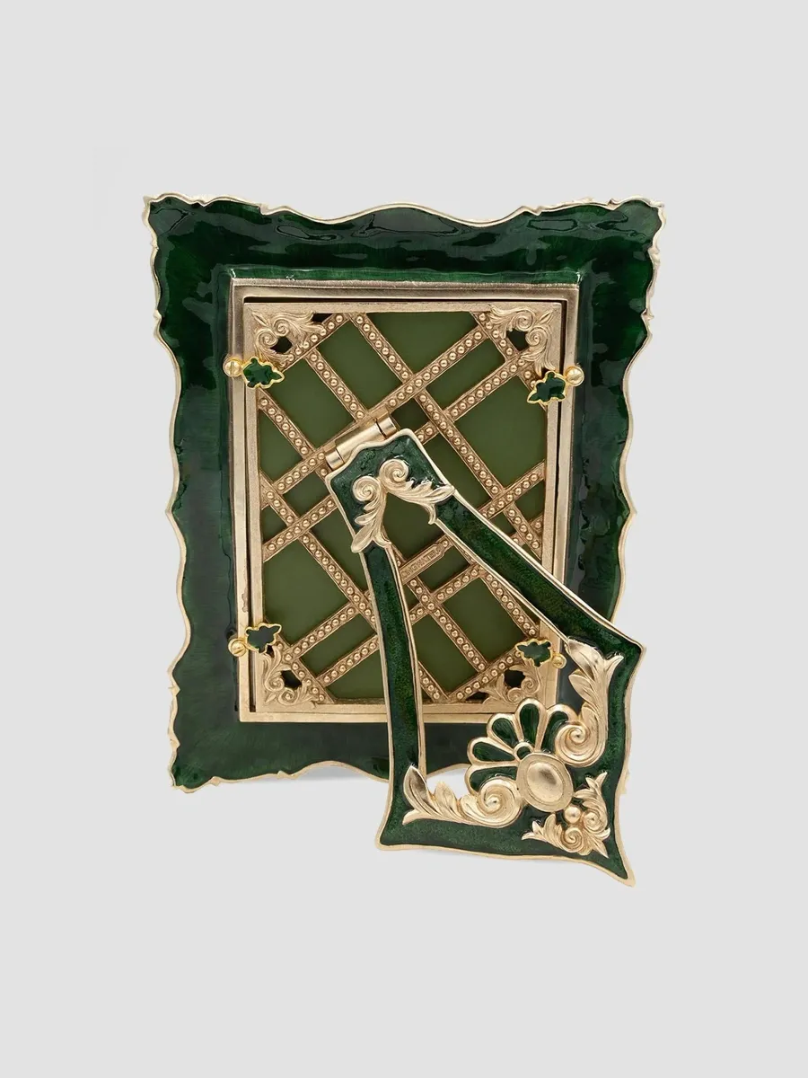 Jay Strongwater Emerald Heather 14K-Gold-Plated 5" x 7" Frame | Thumbnail 2 Jay Strongwater Emerald Heather 14K-Gold-Plated 5" x 7" Frame | Thumbnail 2