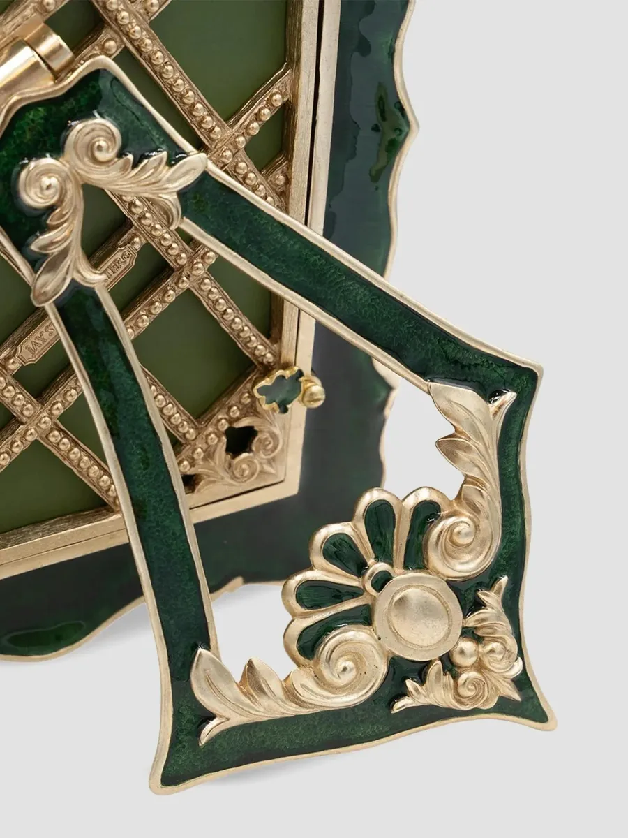 Jay Strongwater Emerald Heather 14K-Gold-Plated 5" x 7" Frame | Thumbnail 4 Jay Strongwater Emerald Heather 14K-Gold-Plated 5" x 7" Frame | Thumbnail 4