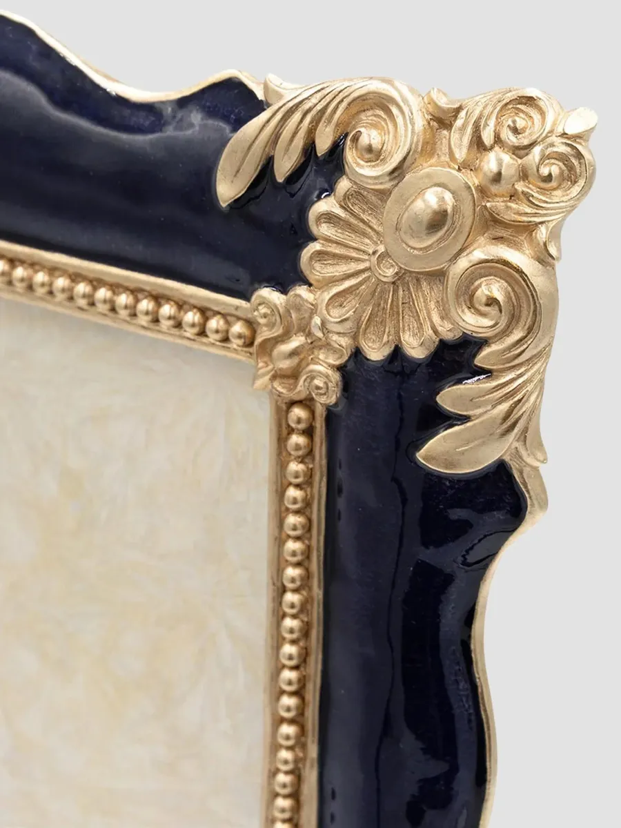 Jay Strongwater Delft Garden Heather 14K-Gold-Plated 5" x 7" Frame | Thumbnail 2 Jay Strongwater Delft Garden Heather 14K-Gold-Plated 5" x 7" Frame | Thumbnail 2