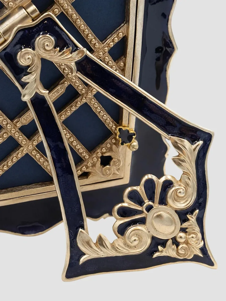 Jay Strongwater Delft Garden Heather 14K-Gold-Plated 5" x 7" Frame | Thumbnail 3 Jay Strongwater Delft Garden Heather 14K-Gold-Plated 5" x 7" Frame | Thumbnail 3