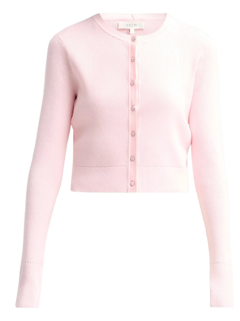 Women's Zoe Rib-Knit Crewneck Crop Cardigan