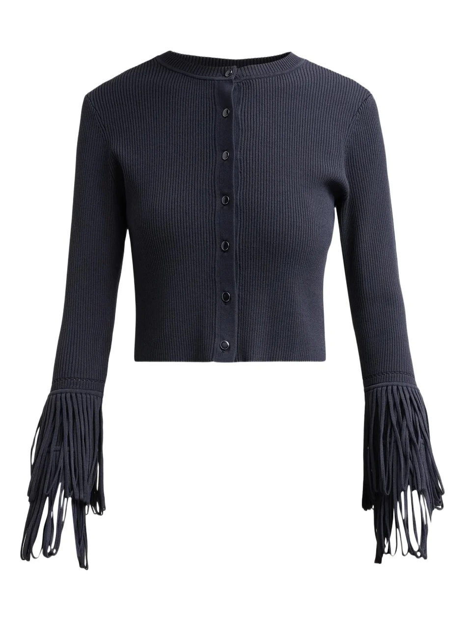 Women's Claudia Fringe-Cuff Cardigan
