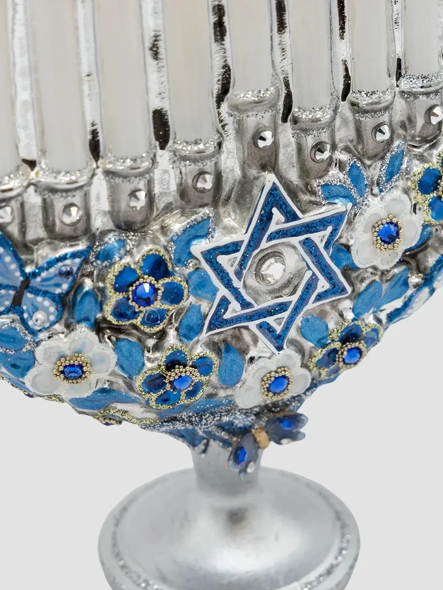 Jay Strongwater Glowing Menorah Ornament | Thumbnail 5
