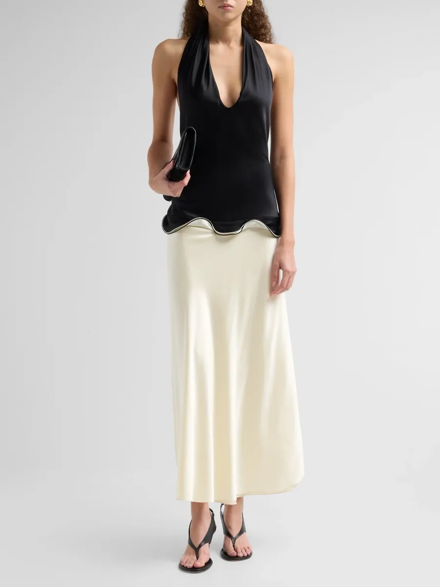 Brandon Maxwell Women's The Romy Halter Colorblocked Gown | Thumbnail 2 Brandon Maxwell Women's The Romy Halter Colorblocked Gown | Thumbnail 2