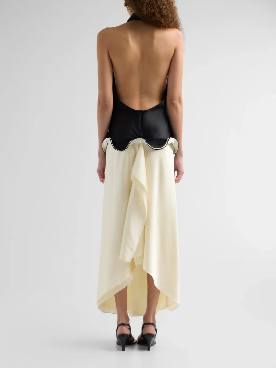 Brandon Maxwell Women's The Romy Halter Colorblocked Gown | Thumbnail 3 Brandon Maxwell Women's The Romy Halter Colorblocked Gown | Thumbnail 3