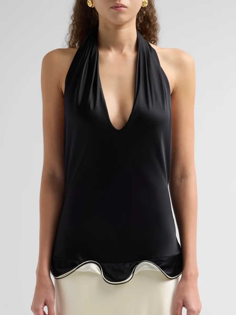 Brandon Maxwell Women's The Romy Halter Colorblocked Gown | Thumbnail 5 Brandon Maxwell Women's The Romy Halter Colorblocked Gown | Thumbnail 5