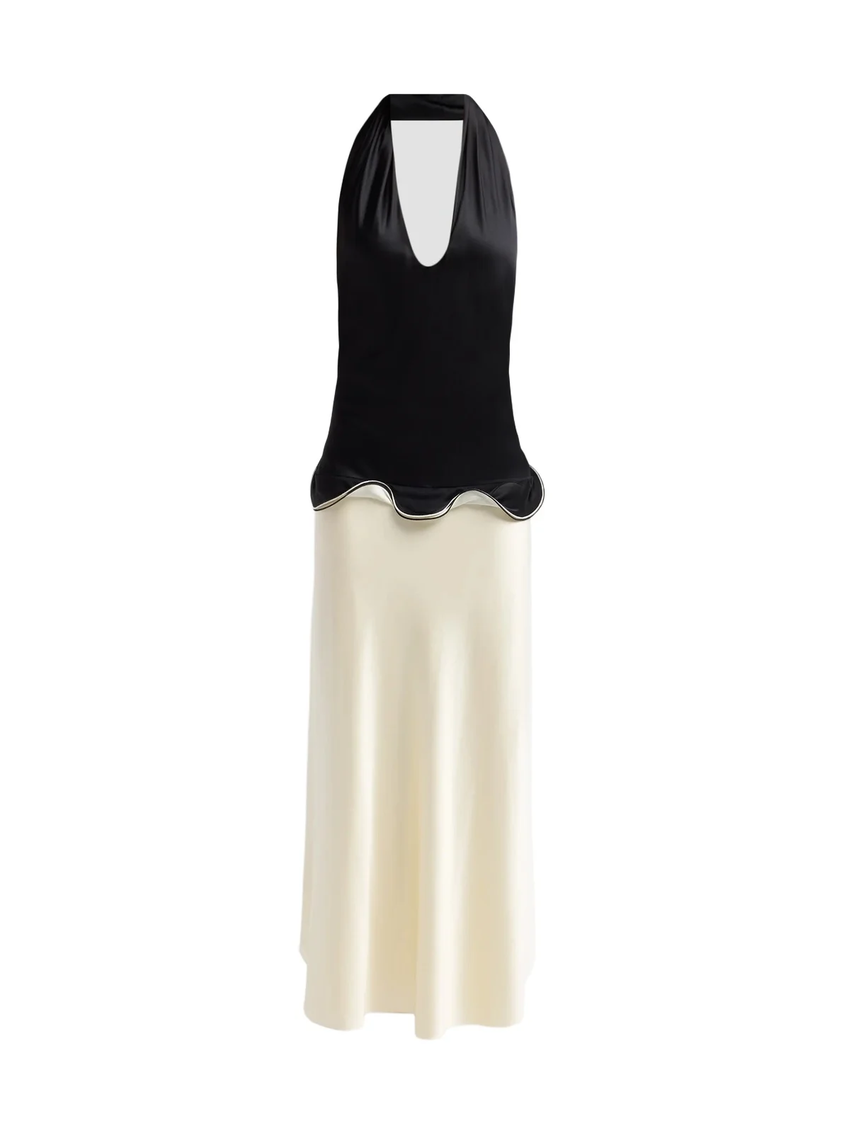 Brandon Maxwell Women's The Romy Halter Colorblocked Gown