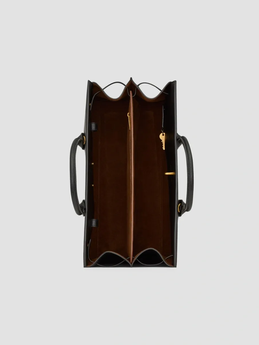 Saint Laurent Women's Sac De Jour Top Handle in Grained Leather - Black | Thumbnail 3 Saint Laurent Women's Sac De Jour Top Handle in Grained Leather - Black | Thumbnail 3