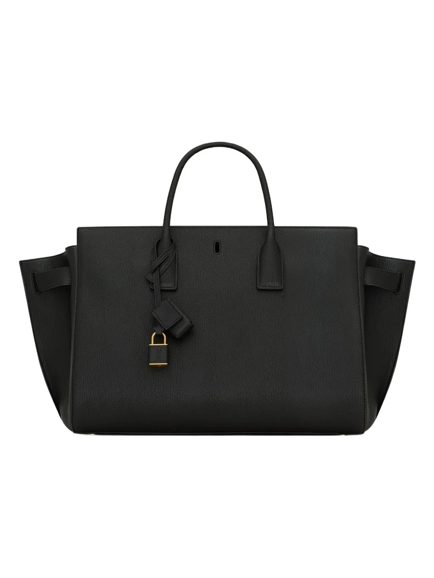 Women's Sac De Jour Top Handle in Grained Leather - Black