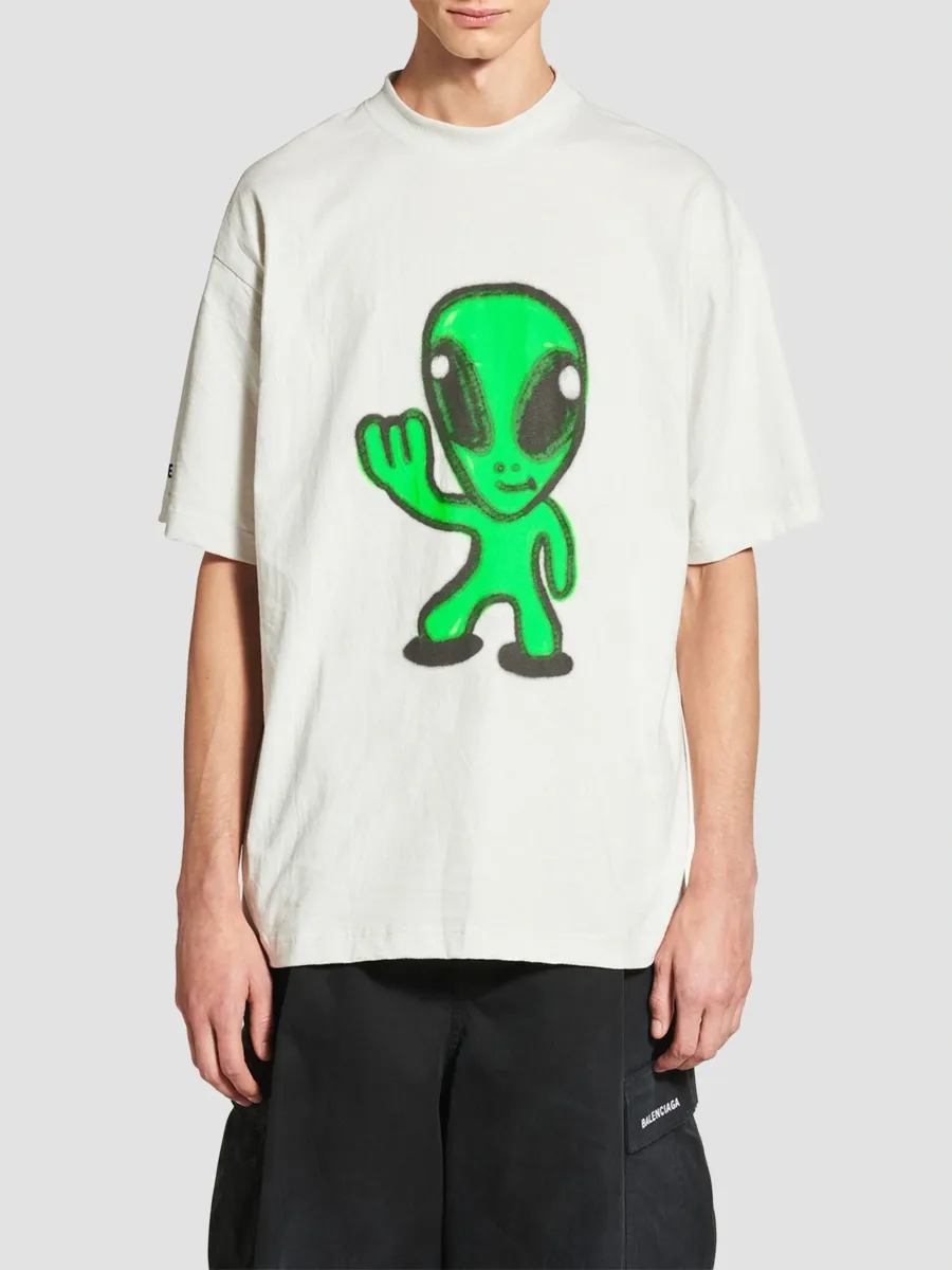 Balenciaga Men's Hi There + Dripley T-Shirt Medium Fit | Thumbnail 6 Balenciaga Men's Hi There + Dripley T-Shirt Medium Fit | Thumbnail 6