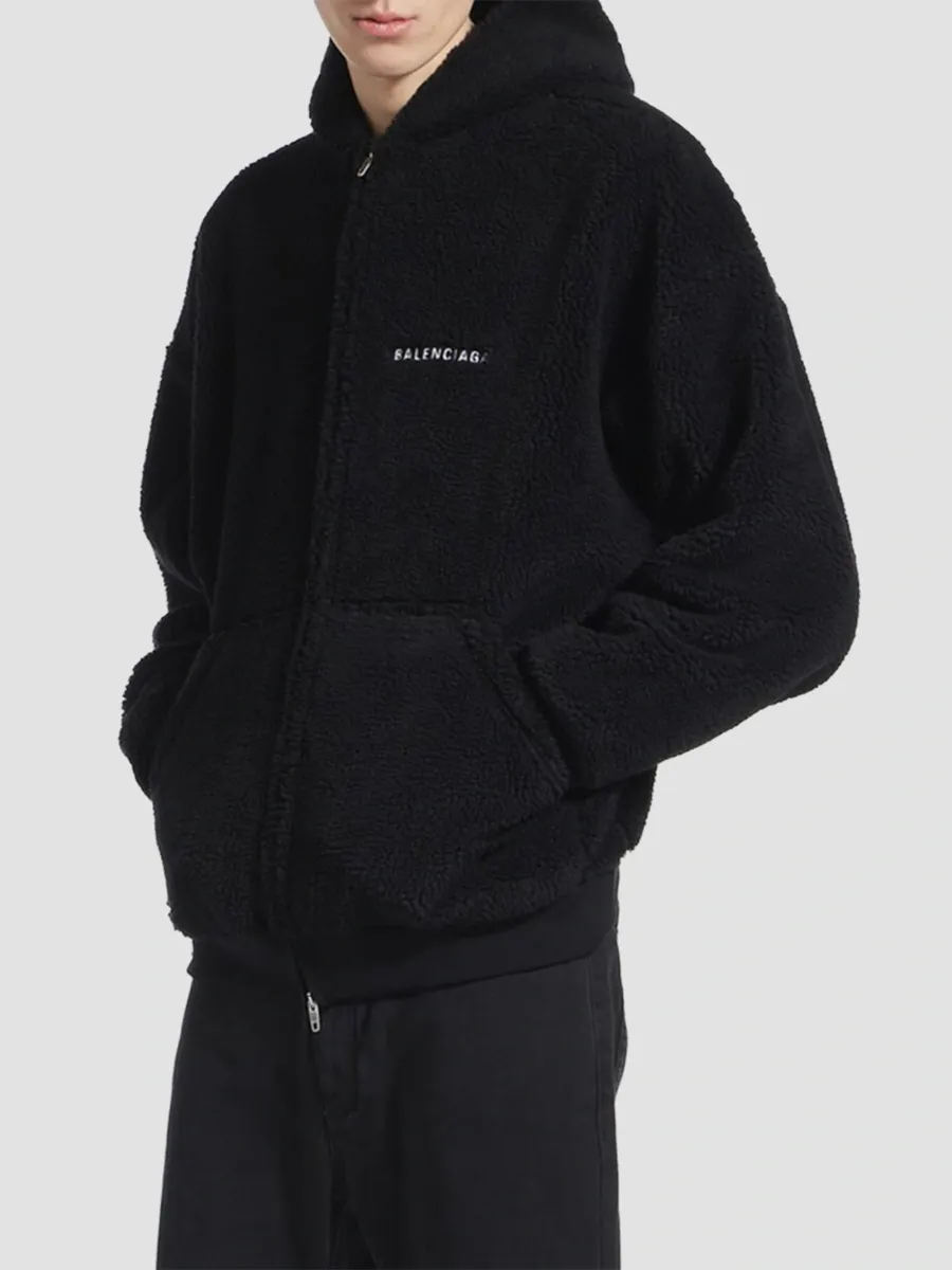 Balenciaga Men's Back Outerwear Oversized Zip-Up Hoodie | Thumbnail 3 Balenciaga Men's Back Outerwear Oversized Zip-Up Hoodie | Thumbnail 3