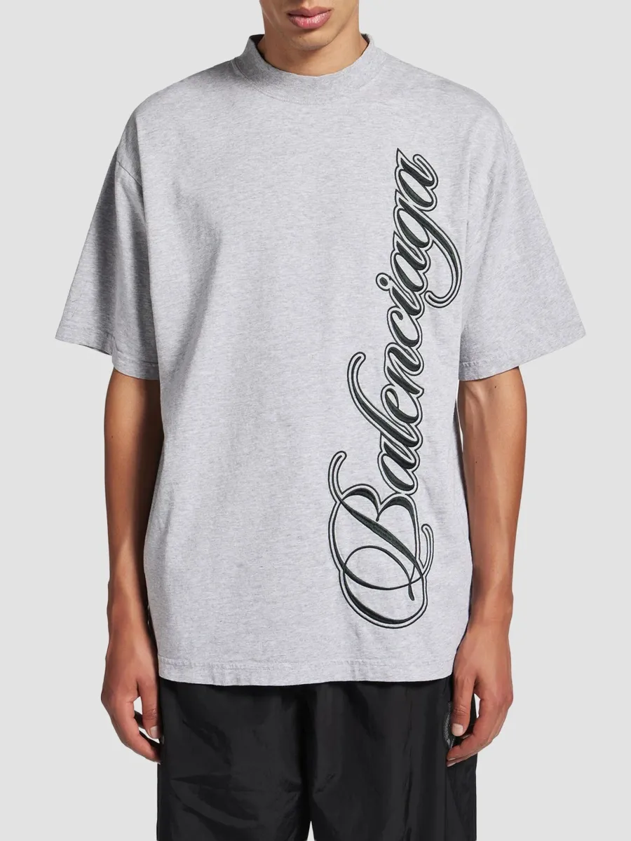 Balenciaga Men's Cursive Medium Fit T-Shirt | Thumbnail 3 Balenciaga Men's Cursive Medium Fit T-Shirt | Thumbnail 3