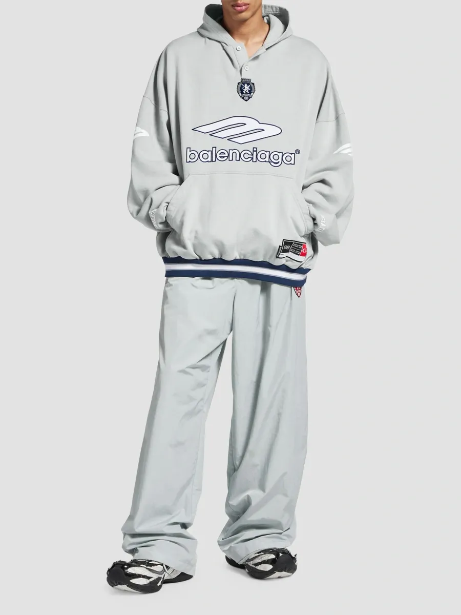 Balenciaga Men's 3B Football Polo Hoodie | Thumbnail 2 Balenciaga Men's 3B Football Polo Hoodie | Thumbnail 2