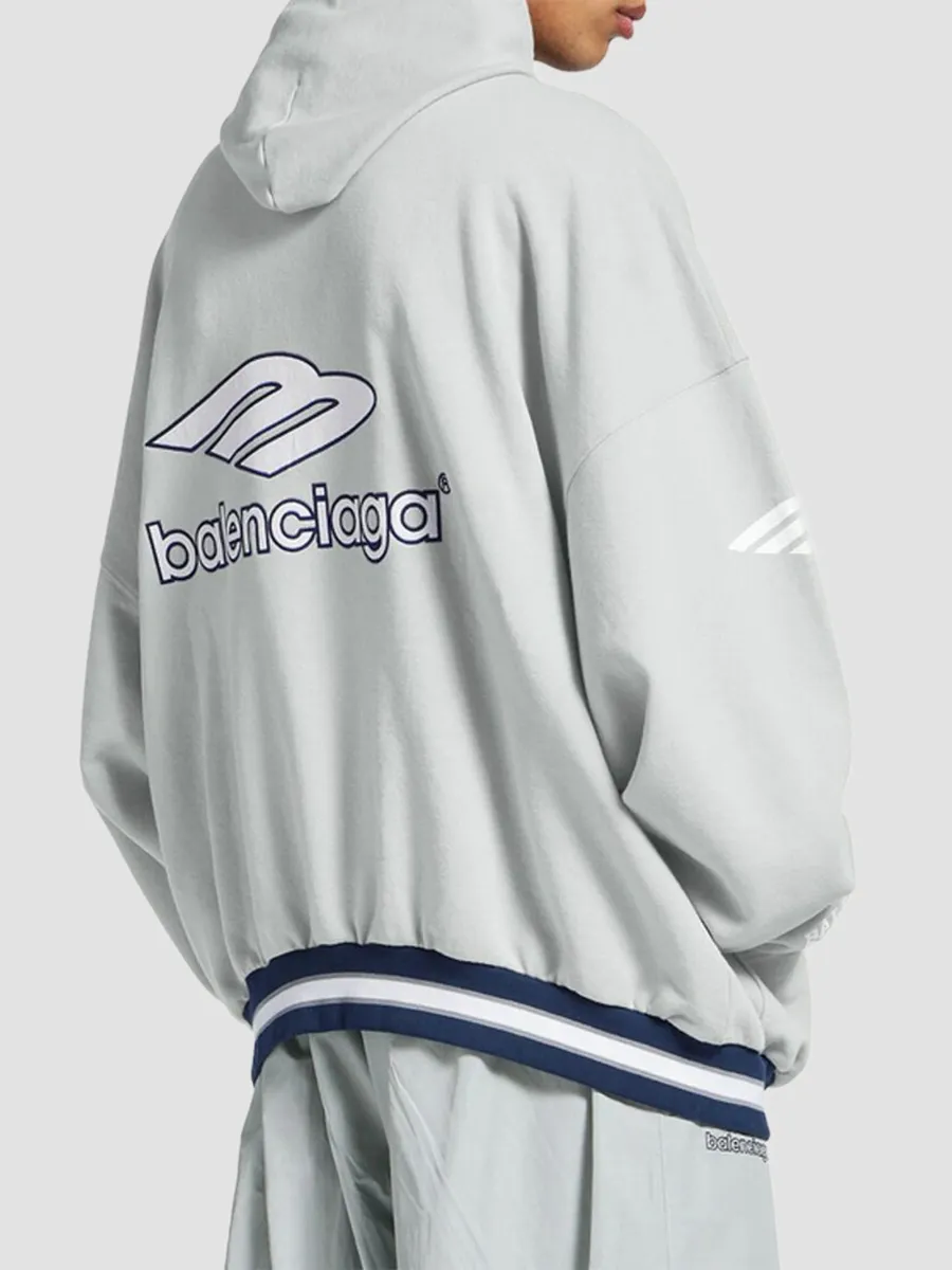 Balenciaga Men's 3B Football Polo Hoodie | Thumbnail 4 Balenciaga Men's 3B Football Polo Hoodie | Thumbnail 4