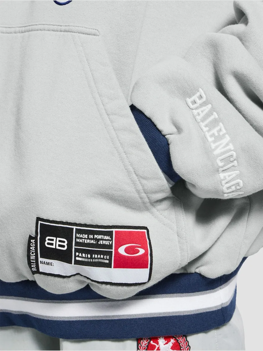Balenciaga Men's 3B Football Polo Hoodie | Thumbnail 7 Balenciaga Men's 3B Football Polo Hoodie | Thumbnail 7