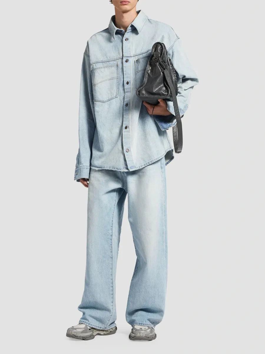 Balenciaga Men's Denim Long Sleeve Shirt | Thumbnail 2 Balenciaga Men's Denim Long Sleeve Shirt | Thumbnail 2
