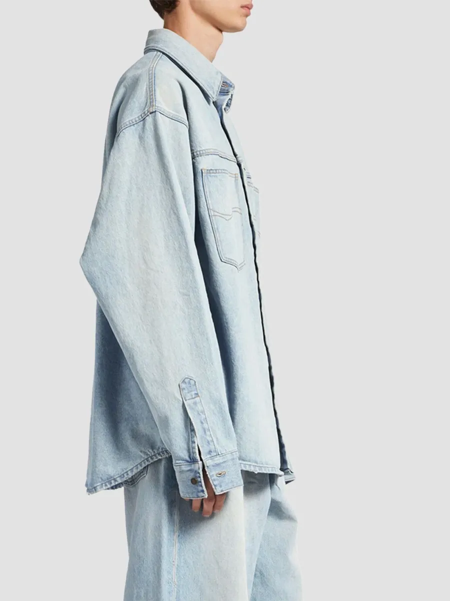 Balenciaga Men's Denim Long Sleeve Shirt | Thumbnail 4 Balenciaga Men's Denim Long Sleeve Shirt | Thumbnail 4