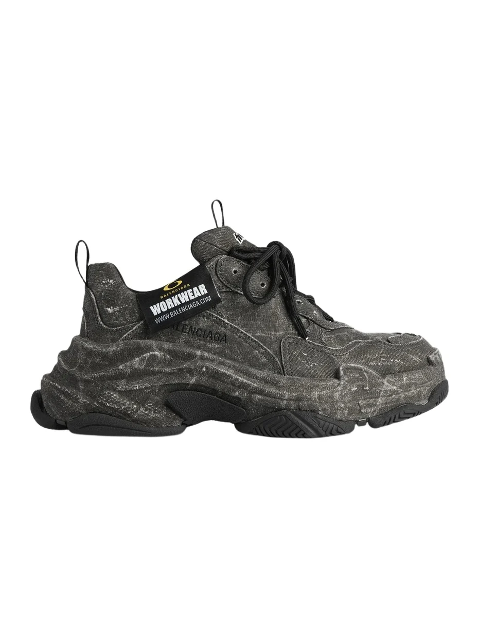 Balenciaga Men's Triple S Canvas Sneakers