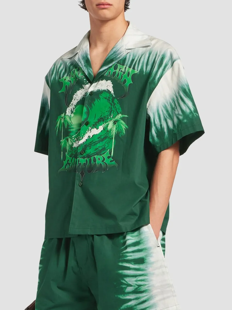 Balenciaga Men's Extreme Tie Dye Bowling Short Sleeve Shirt | Thumbnail 2 Balenciaga Men's Extreme Tie Dye Bowling Short Sleeve Shirt | Thumbnail 2