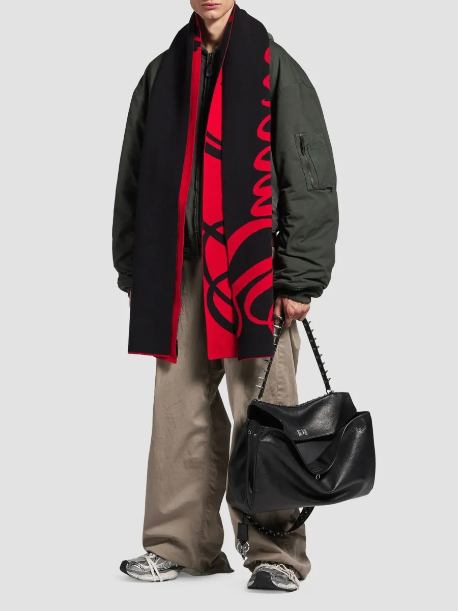 Balenciaga Men's Big B Scarf | Thumbnail 5 Balenciaga Men's Big B Scarf | Thumbnail 5