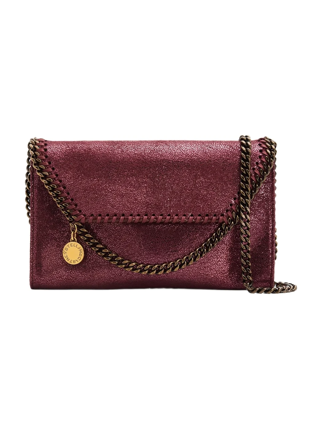 Stella McCartney Women's Falabella Dotted Faux Chamois Wallet-on-Chain
