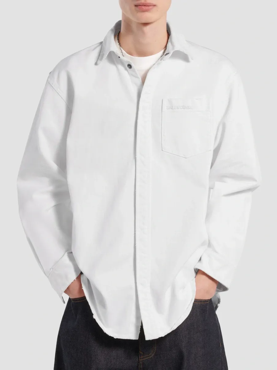 Balenciaga Men's Denim Long Sleeve Shirt | Thumbnail 3 Balenciaga Men's Denim Long Sleeve Shirt | Thumbnail 3