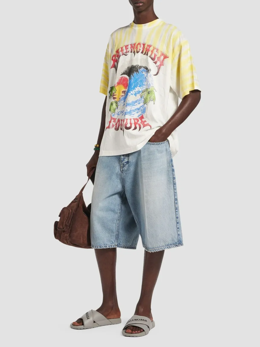Balenciaga Men's Extreme Tie Dye Medium Fit T-Shirt | Thumbnail 2 Balenciaga Men's Extreme Tie Dye Medium Fit T-Shirt | Thumbnail 2