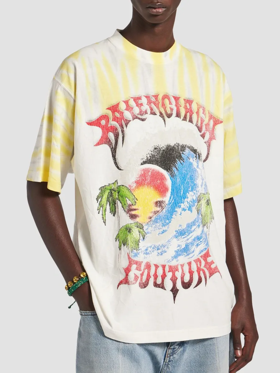 Balenciaga Men's Extreme Tie Dye Medium Fit T-Shirt | Thumbnail 3 Balenciaga Men's Extreme Tie Dye Medium Fit T-Shirt | Thumbnail 3
