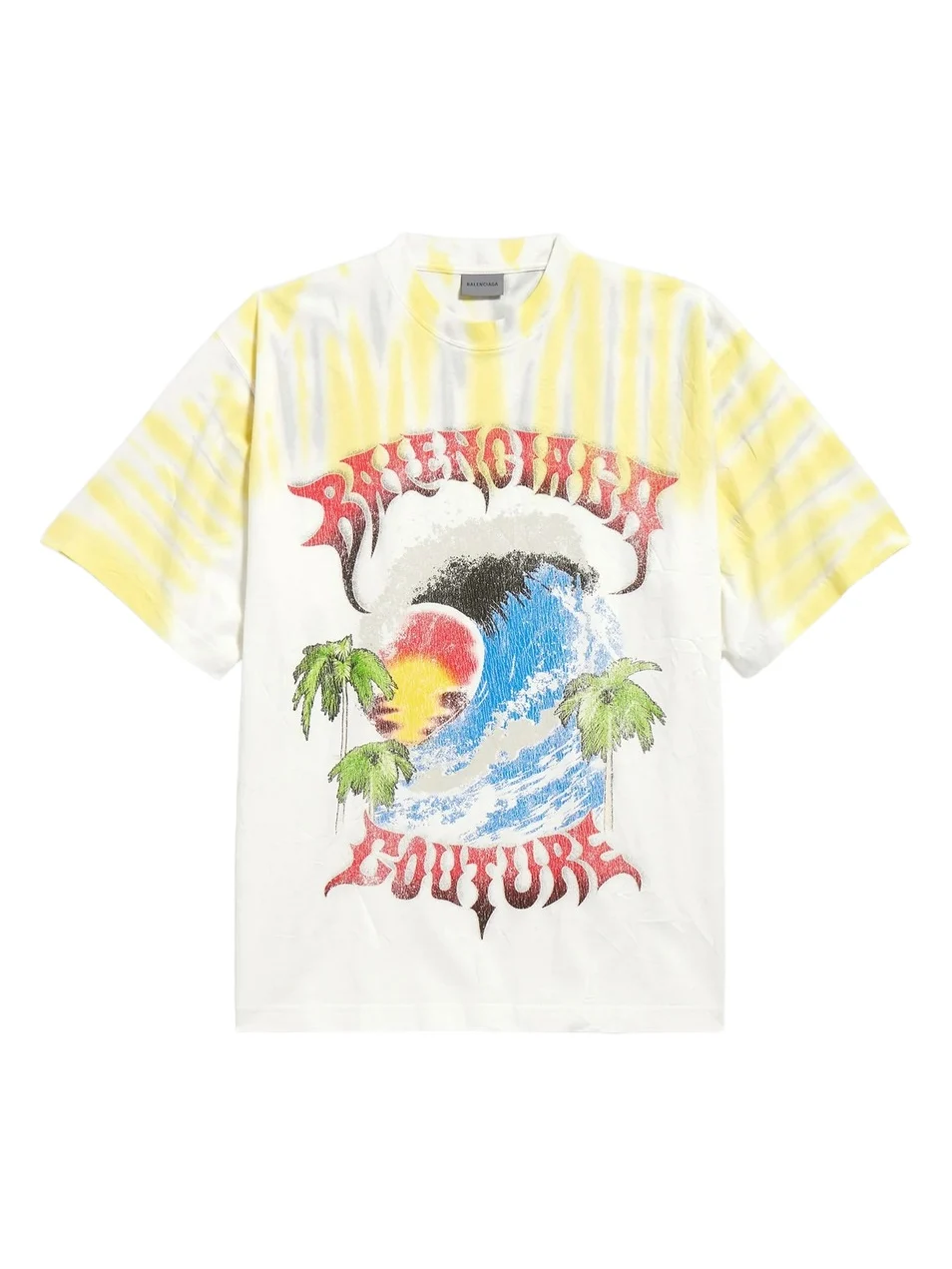Balenciaga Men's Extreme Tie Dye Medium Fit T-Shirt