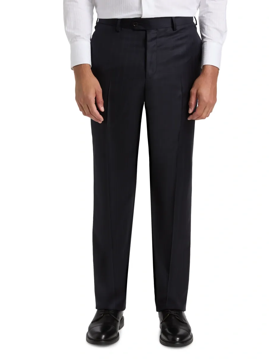 Paul Smith Men's Striped Wool Crease-Front Trousers | Thumbnail 3 Paul Smith Men's Striped Wool Crease-Front Trousers | Thumbnail 3