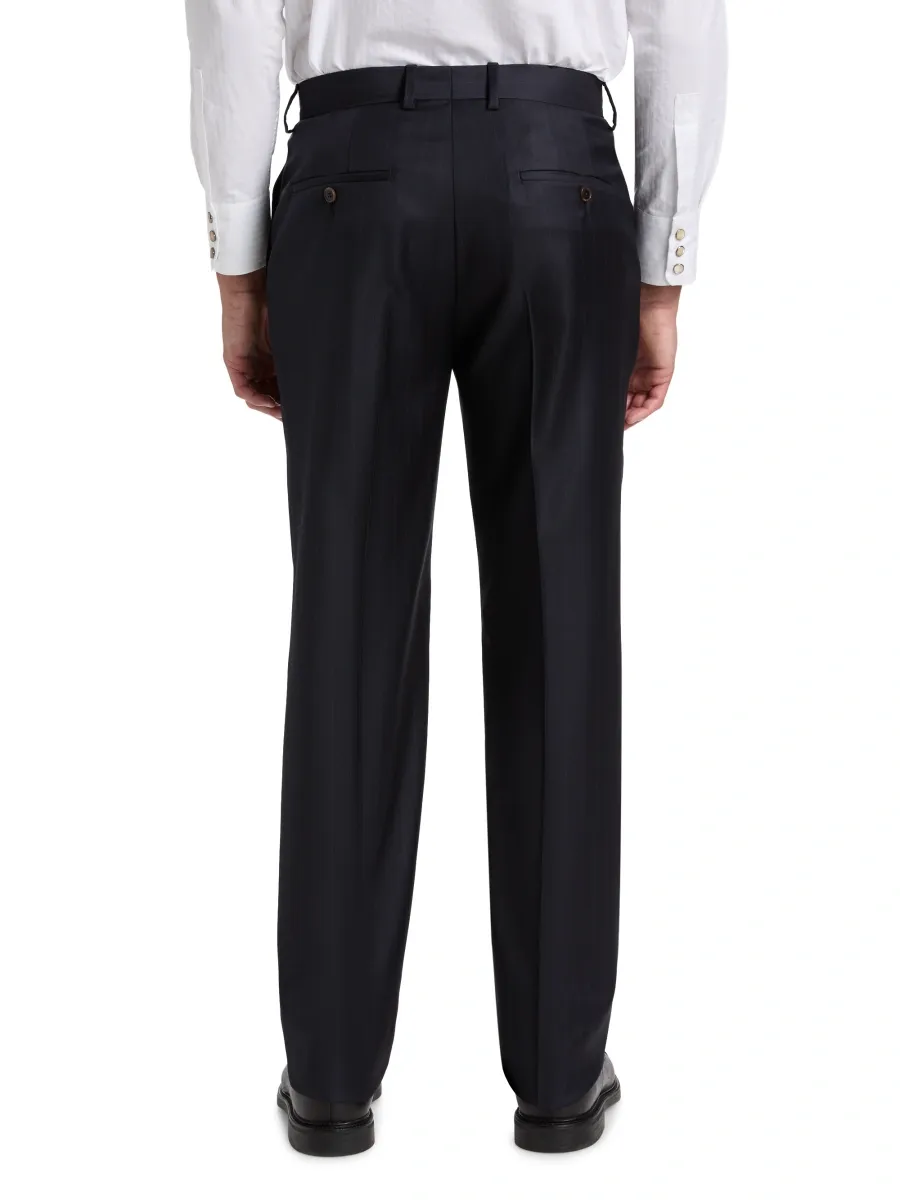 Paul Smith Men's Striped Wool Crease-Front Trousers | Thumbnail 5 Paul Smith Men's Striped Wool Crease-Front Trousers | Thumbnail 5