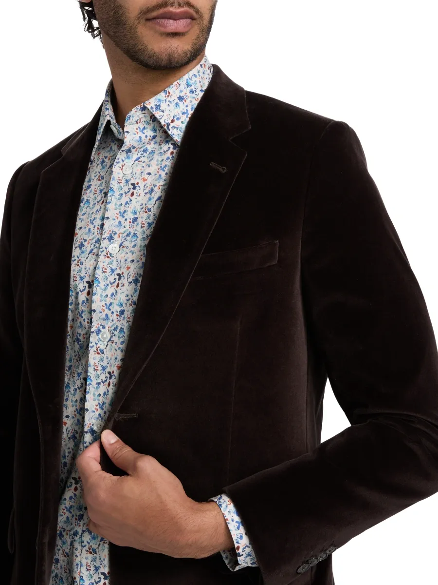 Paul Smith Men's Velvet Single-Breasted Jacket | Thumbnail 6 Paul Smith Men's Velvet Single-Breasted Jacket | Thumbnail 6