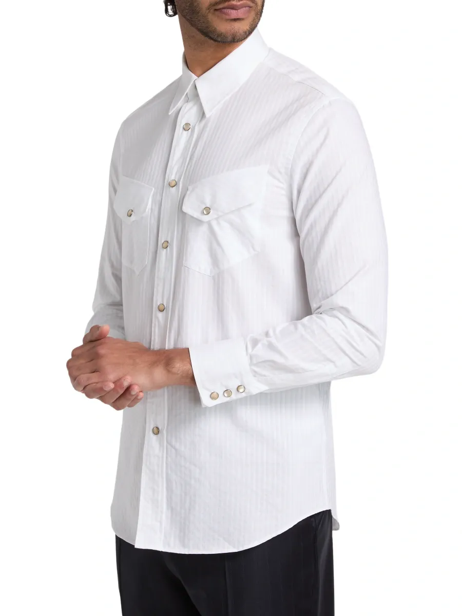 Paul Smith Men's Striped Cotton Regular-Fit Shirt | Thumbnail 4 Paul Smith Men's Striped Cotton Regular-Fit Shirt | Thumbnail 4
