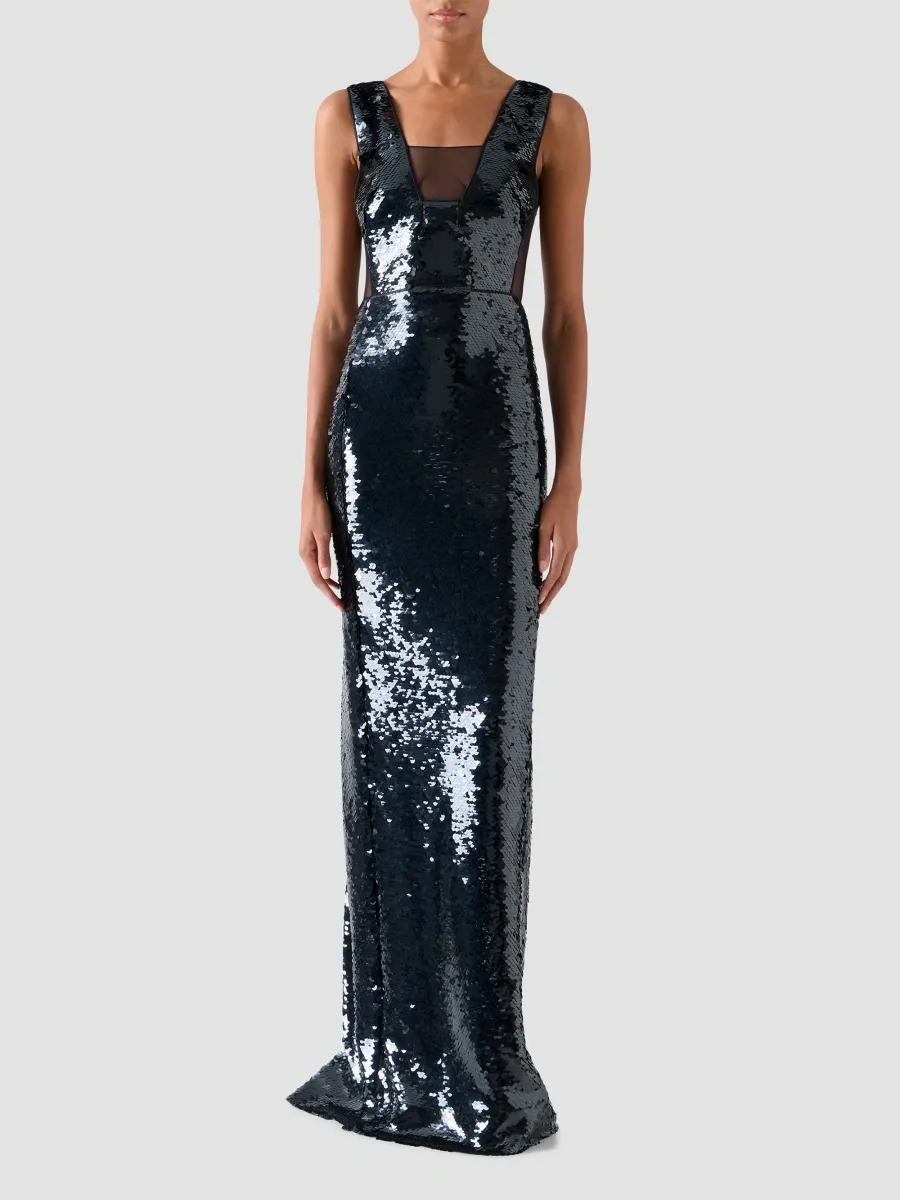 Akris Women's Sequined Floor-Length Sleeveless Column Gown | Thumbnail 2