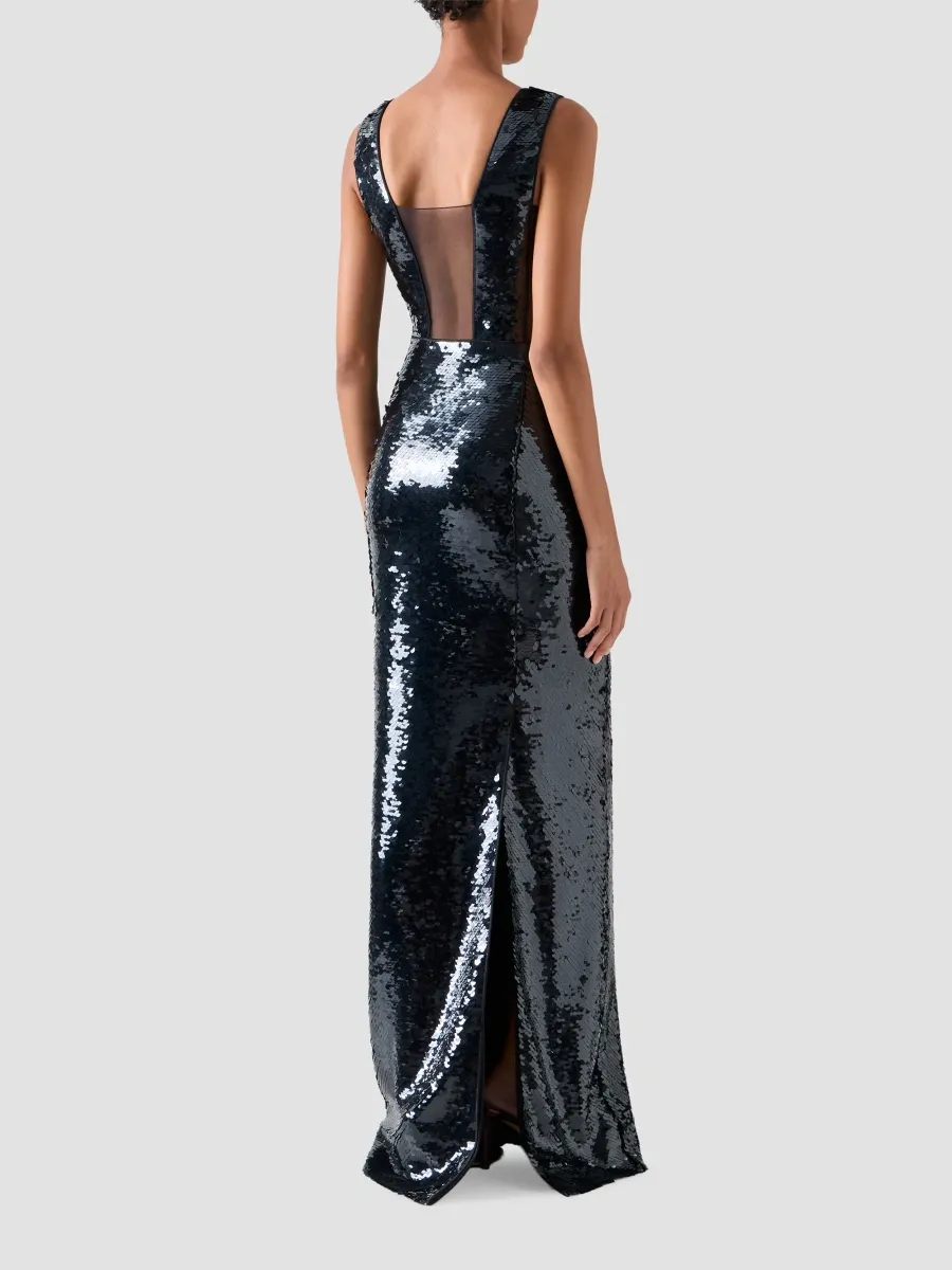 Akris Women's Sequined Floor-Length Sleeveless Column Gown | Thumbnail 3