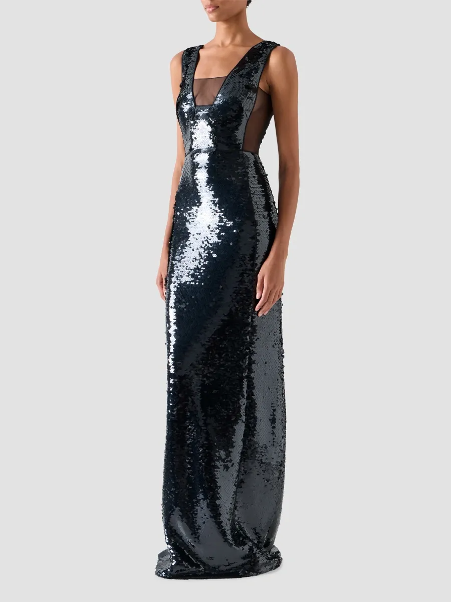 Akris Women's Sequined Floor-Length Sleeveless Column Gown | Thumbnail 5