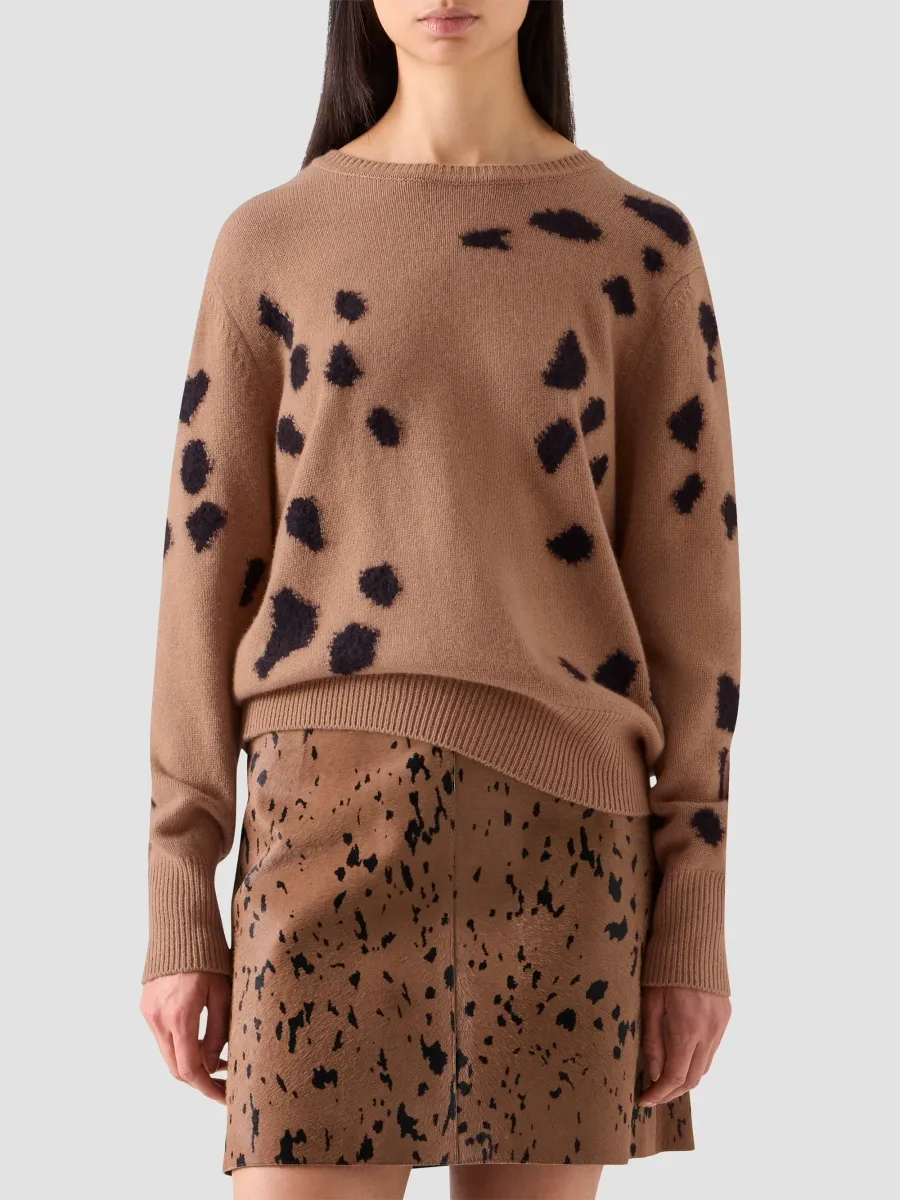 Akris Women's Appaloosa Intarsia Cashmere-Silk Sweater | Thumbnail 4 Akris Women's Appaloosa Intarsia Cashmere-Silk Sweater | Thumbnail 4