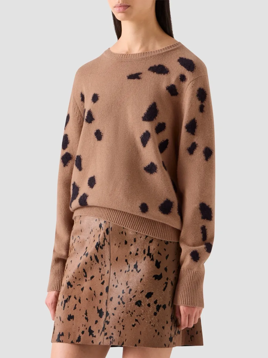 Akris Women's Appaloosa Intarsia Cashmere-Silk Sweater | Thumbnail 6 Akris Women's Appaloosa Intarsia Cashmere-Silk Sweater | Thumbnail 6