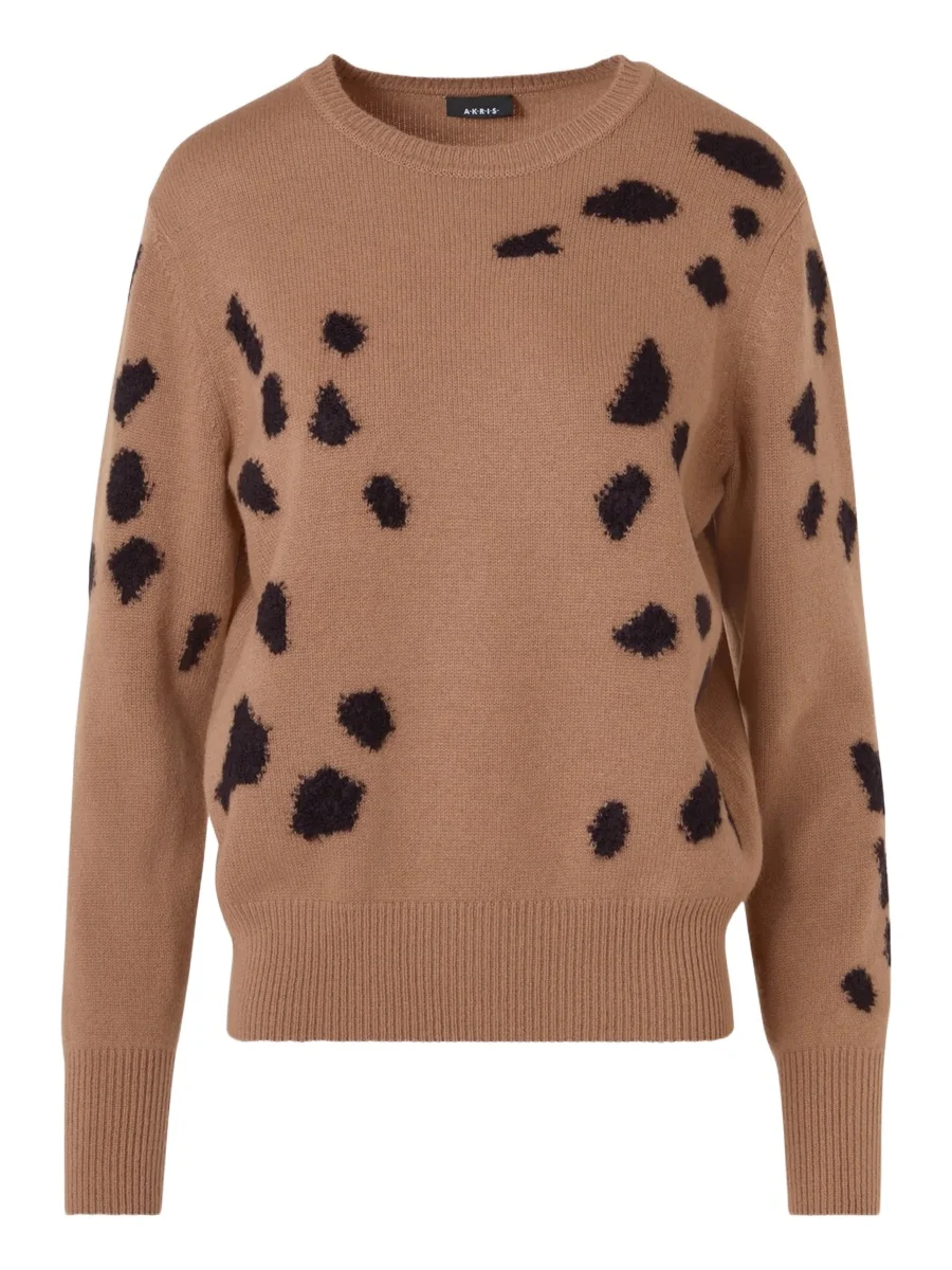 Women's Appaloosa Intarsia Cashmere-Silk Sweater