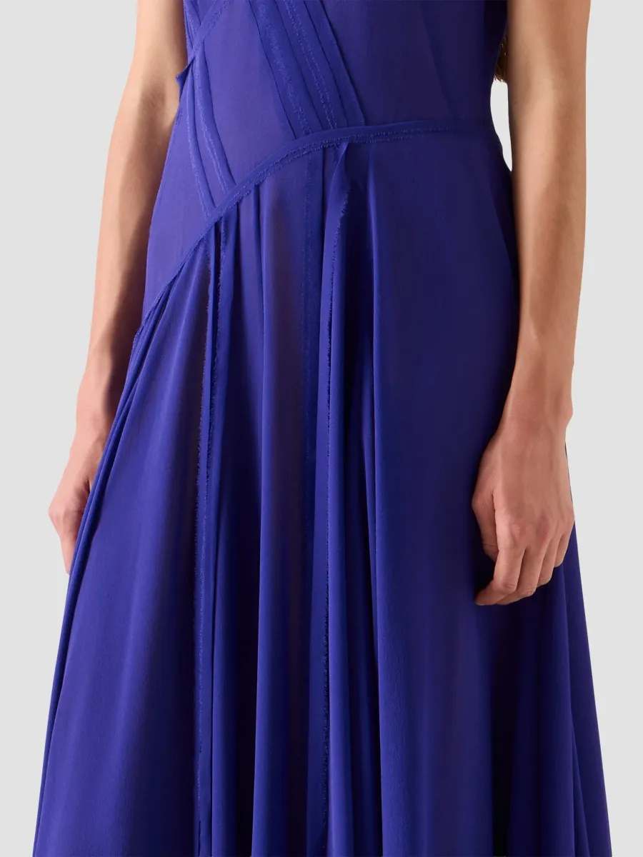 Akris Women's Raw-Edge Bands Silk Georgette Gown | Thumbnail 4