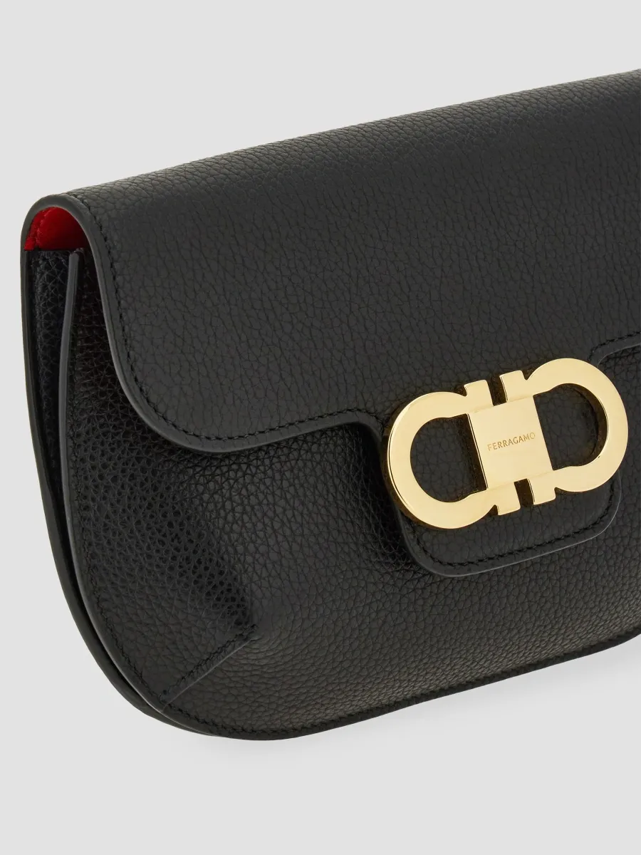 Ferragamo Women's Mini Double Gancini Leather Crossbody Bag | Thumbnail 6