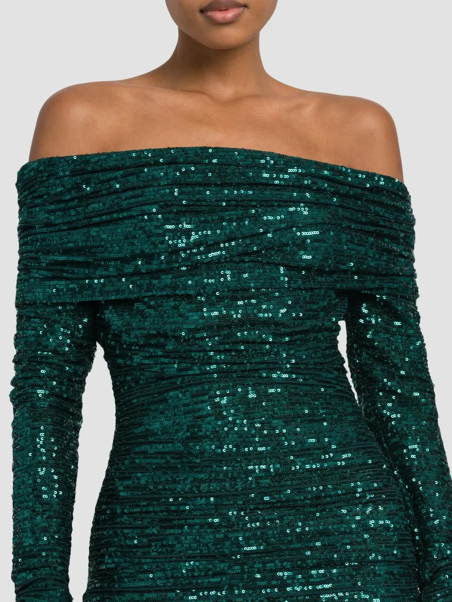 Dolce & Gabbana Women's Sequined Off-the-Shoulder Column Gown | Thumbnail 6 Dolce & Gabbana Women's Sequined Off-the-Shoulder Column Gown | Thumbnail 6