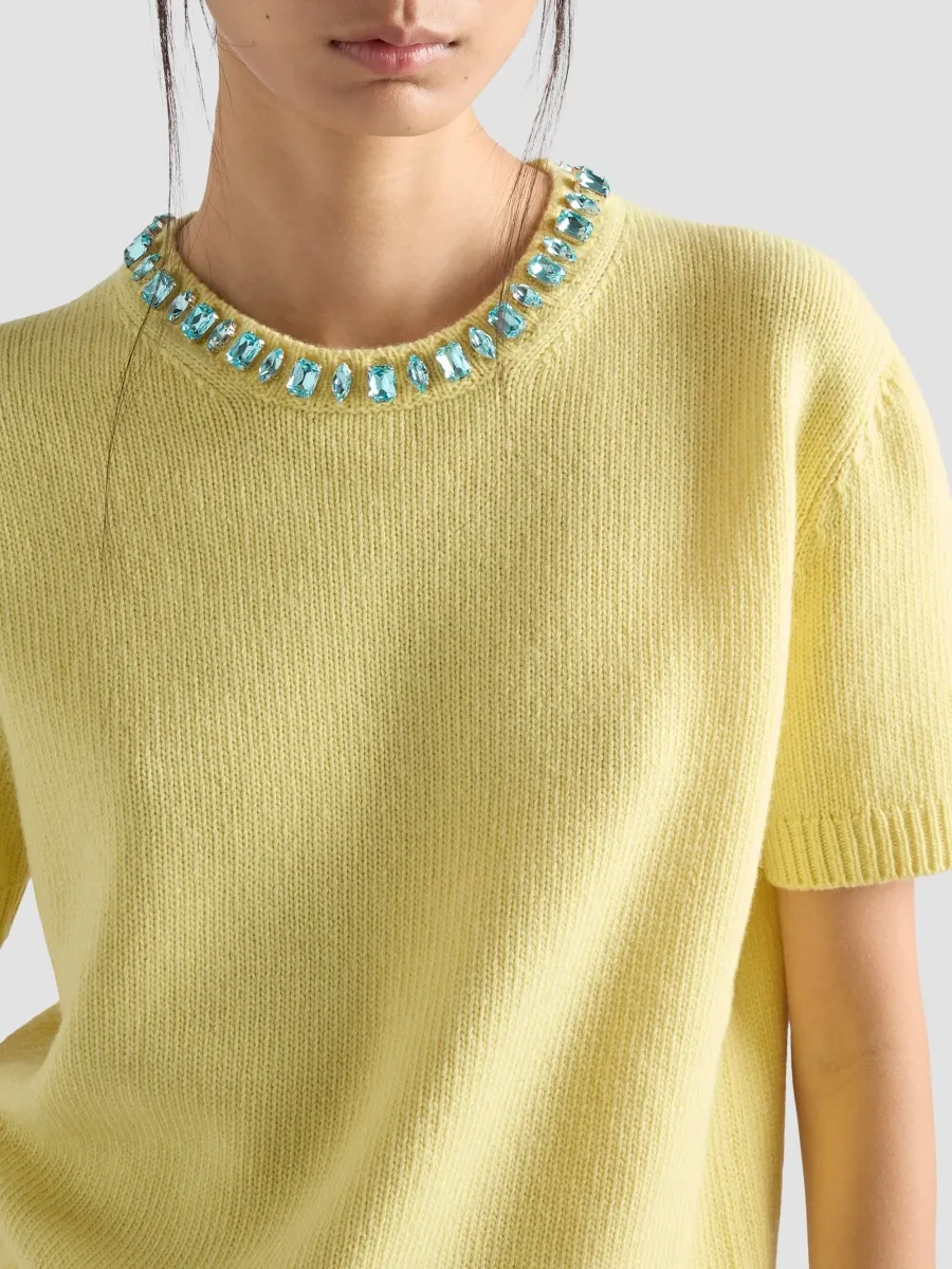 Prada Women's Wool and Cashmere Crew-Neck Sweater | Thumbnail 4 Prada Women's Wool and Cashmere Crew-Neck Sweater | Thumbnail 4