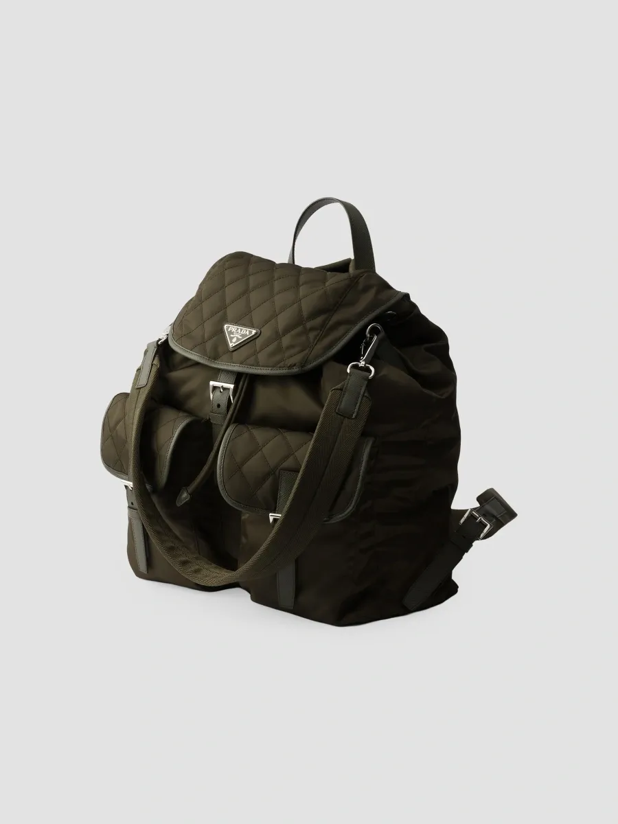 Prada Men's Re-Nylon and Leather Backpack - Green | Thumbnail 4 Prada Men's Re-Nylon and Leather Backpack - Green | Thumbnail 4